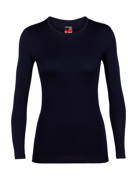 Dámské merino triko ICEBREAKER Wmns 260 Tech LS Crewe, Midnight Navy velikost: XS