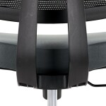 Kancelářská židle, potah šedá látka a černá síťovina MESH, houpací mech.