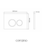 CERANO - Kompletní WC set Basic/Cesso - bílá lesklá - WC tlačítko Dualo/Bílá - ovládání shora - předstěnová instalace - 49x36 CER-8050BD85925