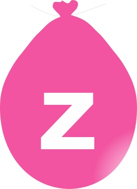 Balónek písmeno Z růžové balonky.cz Balónek písmeno Z růžové balonky.cz
