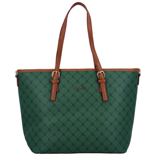 Trendová dámská koženková kabelka přes rameno Laila, zelená