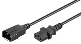 MicroConnect Prodlužovací kabel C14 - C13 2m černá (PE040620)