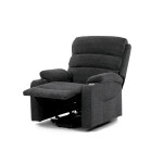 Polohovací křeslo, elektrické kabelové ovládání, šedá, látka, TV-S8348 GREY2