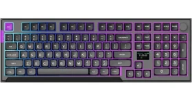 PREYON Silent Claw Yellow černá / herní bezdrátová klávesnice / mechanická / Gateron Yellow Pro / USB+2.4GHz+BT / US (PSCY105B)