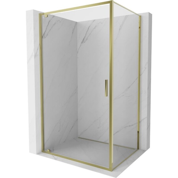MEXEN/S - Exo sprchový kout dveře křídlové 70 x 85, transparent, zlato 8181-070-085-50-00