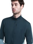 ICEBREAKER Mens Merino 200 Realfleece™ Descender LS Half Zip, Fathom Green/Cloud Ray/Cb (vzorek) velikost: M