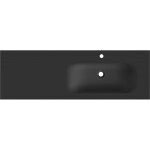 MEXEN - Vela umyvadlo zapuštěné do desky pravá 141 x 46,5, černá mat 25231471P