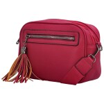 Stylová dámská koženková crossbody kabelka Venantie, fuchsiová