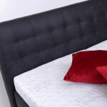 Čalouněná postel Victoria 160x200, černá, bez matrace