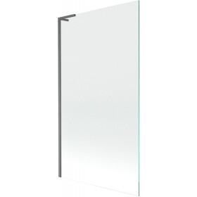 MEXEN/S - Next L vanová zástěna FIX 100 x 150, transparent, grafit kartáčovaná 895-100-000-03-00-66