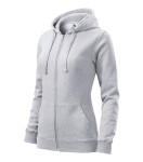 Trendy Zipper mikina dámská světle šedý melír XS