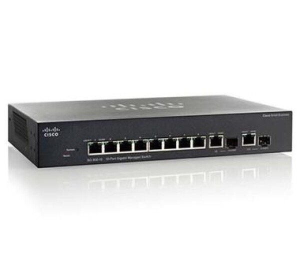 Cisco Small Business SG350-10 / 8 x 10/100/1000 + 2 x kombinace Gigabit SFP (SG350-10-K9-EU)