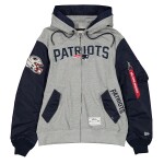 New Era Pánská bunda New England Patriots NFL Alpha Industries MA-1 Full-Zip Fleece Velikost: M