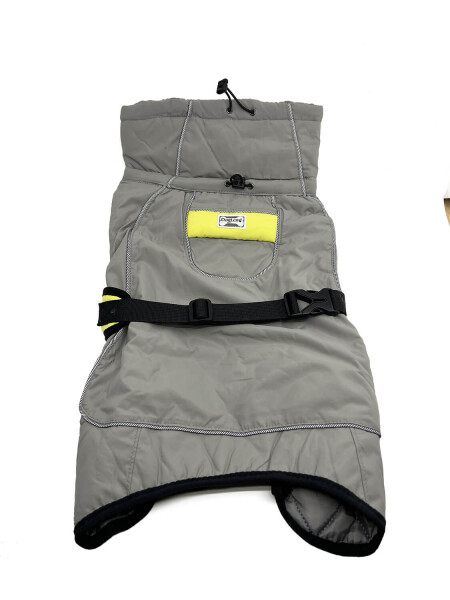 BullFit zimní bunda pro psa Barva: Šedá, Délka zad (cm): 53, Obvod hrudníku: 68 - 84 cm