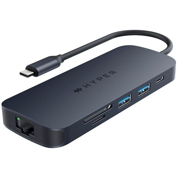 Hyper EcoSmart Gen.2 USB-C Hub 8v1 černá USB-C 2x USB-A microSD SD Ethernet