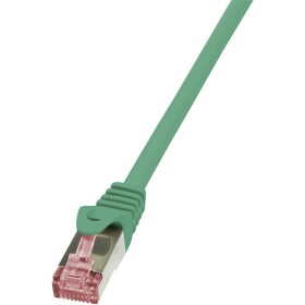 LogiLink CQ2095S RJ45 síťové kabely, propojovací kabely CAT 6 S/FTP 10.00 m zelená samozhášecí, s ochranou 1 ks
