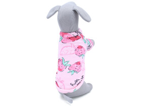 Wapi hebká mikina pro psa Barva: Růžová, Délka zad (cm): 32, Obvod hrudníku: 38 - 42 cm