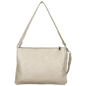 Stylová dámská koženková crossbody kabelka Cindra, zlatá