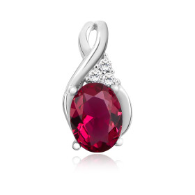 LUNICA Stříbrný přívěsek RUBY 0266
