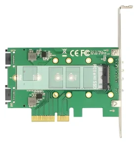 DeLock PCIe karta 3x M.2 / Řadič M.2 / PCIe x4 / SATA + PCIe / nízký profil (89518)