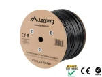 Lanberg LCU6-21CU-0305-BK černá / Síťový kabel / Cat6 / U/UTP / 305 m / venkovní / CU / Fluke Test (LCU6-21CU-0305-BK)