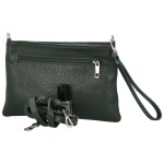 Módní dámská kožená mini crossbody kabelka Kaliopi, tmavě zelená