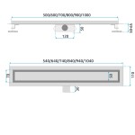 REA - Odtokový žlab Neox BRUSH NICKEL 50 REA-G2500