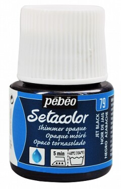 Barva na textil Pébéo Setacolor Shimmer 45 ml - Černá metalická 79