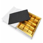 Dortisimo Krabička na 12 ks pralinek s magnetem bílá (17,5 x 12,5 x 4 cm)