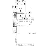 GEBERIT - Piave Termostatická elektronická umyvadlová baterie pod omítku, bateriové napájení, easy to clean, chrom 116.288.21.1