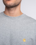 Tričko Carhartt WIP S/S Chase T-Shirt Grey Heather/Gold