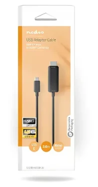 Nedis USB-C - HDMI adaptér 2 m černá / Adaptér / USB 3.2 Gen 1 / 4K 60Hz (CCGB64655BK20)