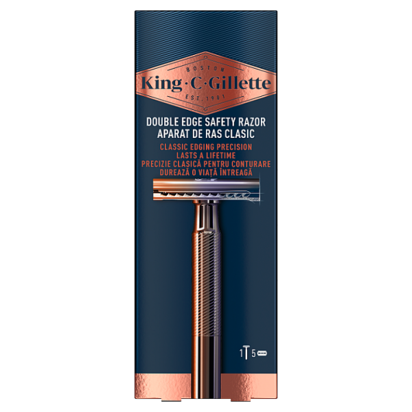 King C. Gillette Žiletkový Pánský Holicí Strojek– 5 Holicích Hlavic