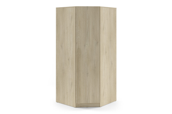 Rohová šatní skříň Braga BR4 Barva korpusu: Dub Cremona, Úchytky: Plastové - základní