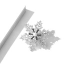 Vánoční brož Swarovski Elements Desireé - sněhová vločka, Stříbrná
