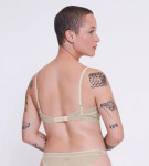 Dámská podprsenka GO Ribbed R Bralette - GRAY - sv. béžová M013 - SLOGGI GRAY L