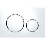 GEBERIT - Duofix Modul pro závěsné WC s tlačítkem Sigma20, bílá/lesklý chrom + Duravit ME by Starck - WC a sedátko, Rimless, SoftClose 111.300.00.5 NM4