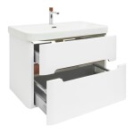Koupelnová skříňka s umyvadlem a baterií SAT Fusion 77,5x53x45 cm bílá matná mat SATFUSION280WMWBA SATFUSION280WMWBA