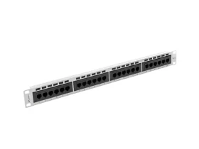 Lanberg šedý / Patch panel / 24 portů / RJ-45 / CAT6 / UTP / 1U / 19" (PPU6-1024-S)