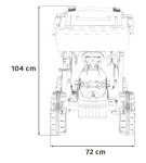 Mamido Dětský elektrický traktor MEGA D68 24V s přívěsem zelený