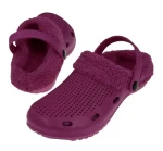 Rulyt LAGO FUR vel. 42 bordó / Obuv s kožíškem / unisex / pantofle i sandály / odepínací kožíšek
