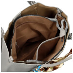 Stylová dámská koženková kabelka na rameno Finlay, šedá