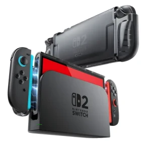 Supcase Crystal transparentní černá / Ochranný kryt / pro Nintendo Switch 2