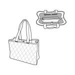 Taška přes rameno Reisenthel Classic shopper L Rhombus black