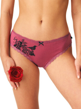 Dámské kalhotky Key LPC 785 A'2 S-2XL bordó-béžová XXL
