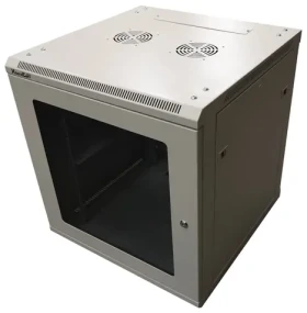 XtendLan 19" šedá (WS-12U-66-GREY-U) / Nástěnný rozvaděč / 12U / 600×600 mm / jednodílný / skleněné dveře (WS-12U-66-GREY-U)