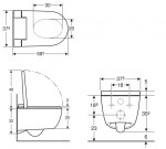 GEBERIT - AquaClean Elektronický bidet AquaClean Alba s keramikou, Rimfree, SoftClose, KeraTect, bílá 146.350.01.1