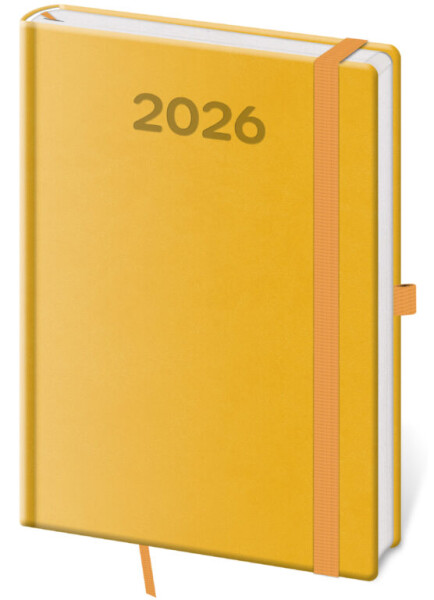 Týdenní diář 2026 Helma A5 - Print Pop žlutý