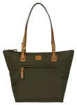 Bric's X-Bag Shopping Medium Sportina olivová / Kabelka / nylon / kožené detaily (8016623887173)