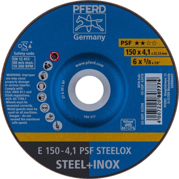 PFERD 62015520 Psf Steelox brusný kotouč lomený Průměr 150 mm Ø otvoru 22.23 mm 10 ks